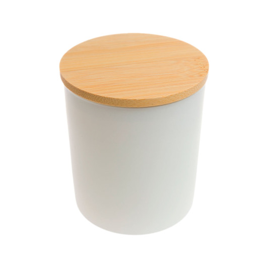 Medium Glass Soy Candles White 3